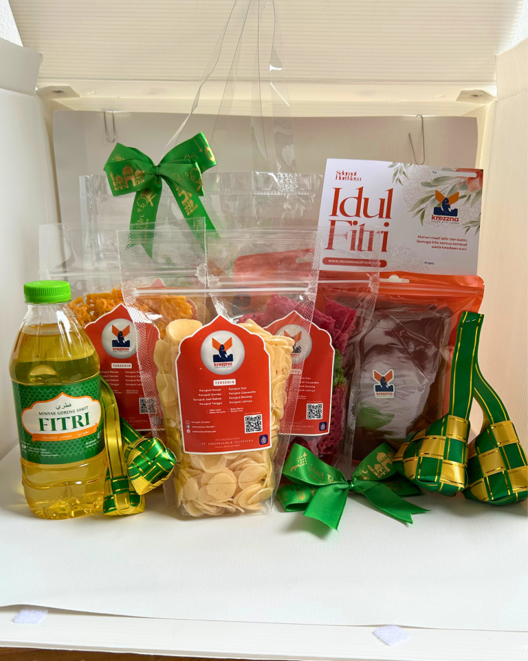 Parsel kerupuk mentah jadi pilihan unik untuk hampers lebaran dari krezzna